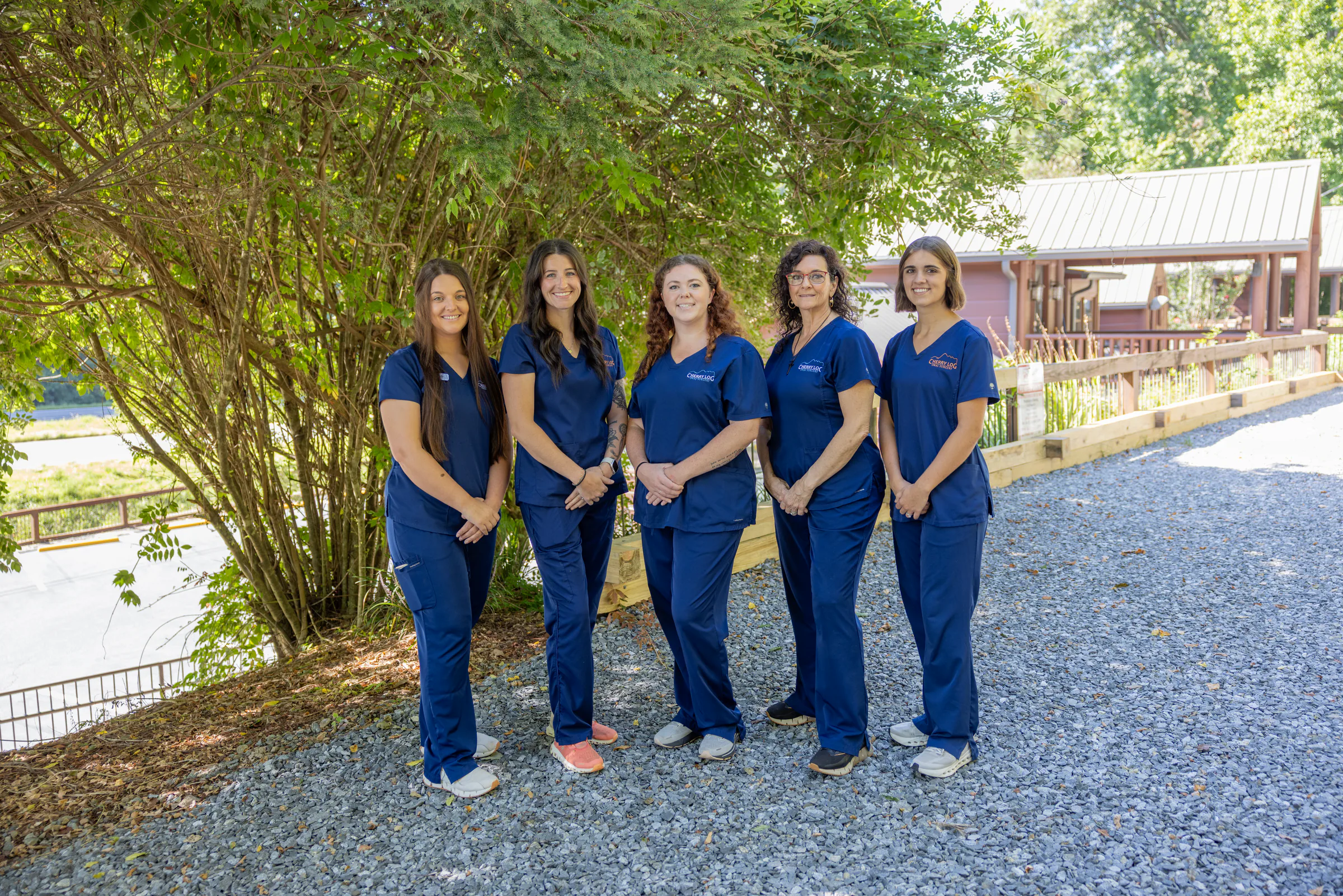 Cherry Log Oral Surgery clinical team outside the office