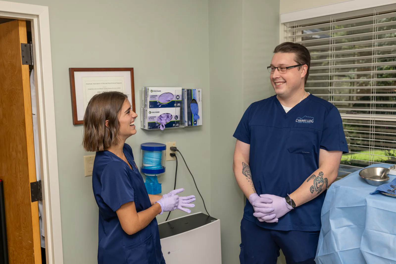 Cherry Log Oral Surgery surgical team preparing for treatment